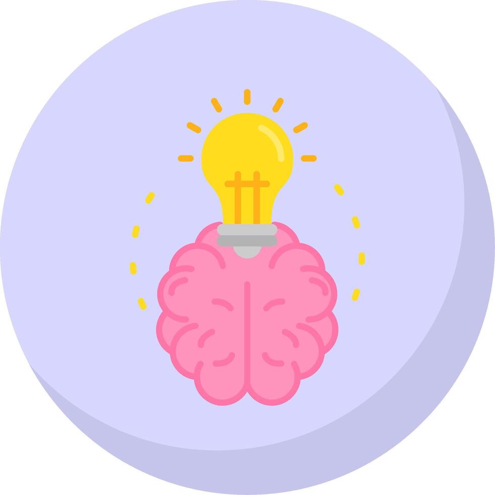 Brainstroming Glyph Flat Bubble Icon vector