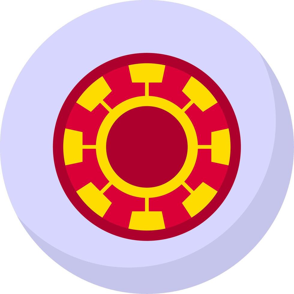 Chip Glyph Flat Bubble Icon vector