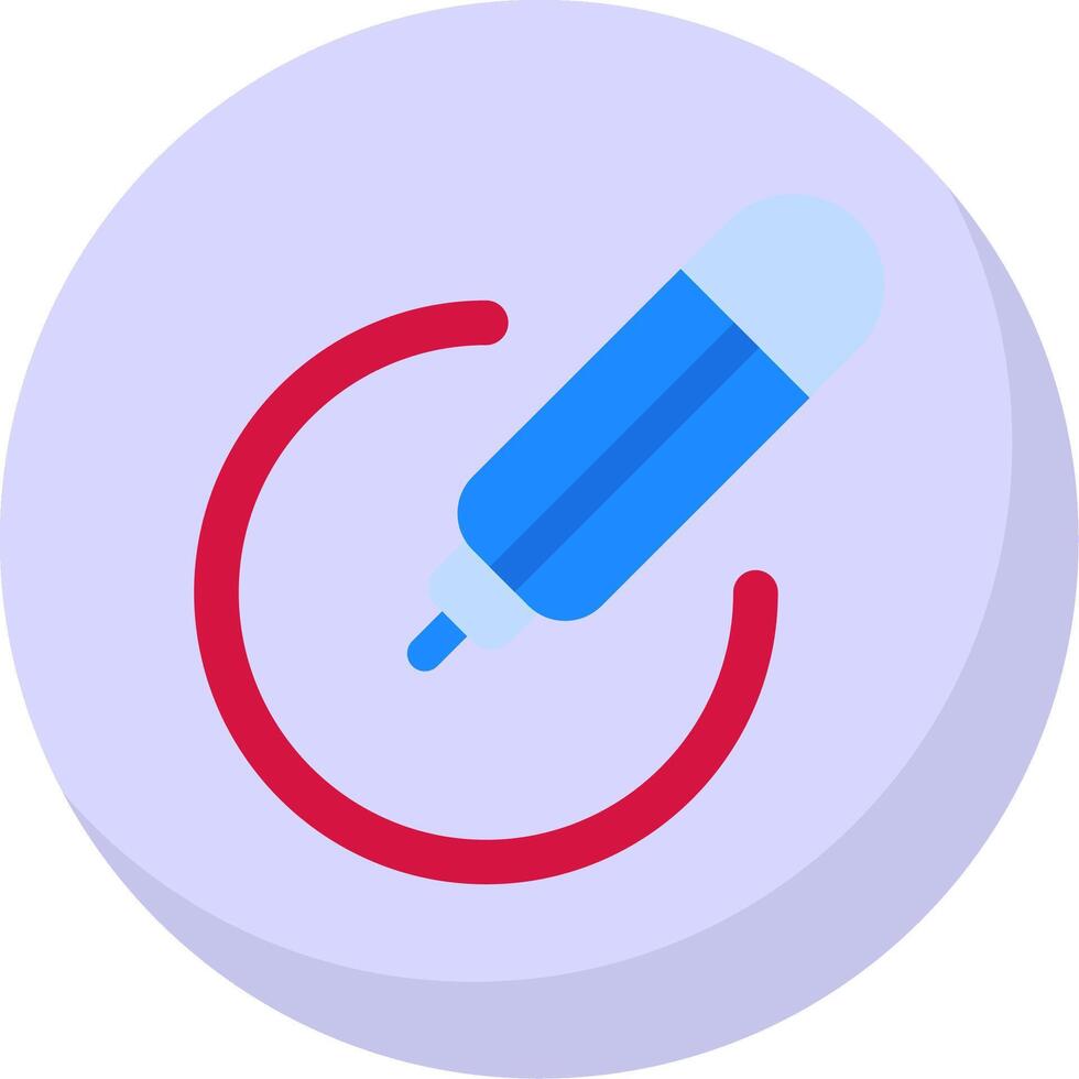 Pencil circle Glyph Flat Bubble Icon vector