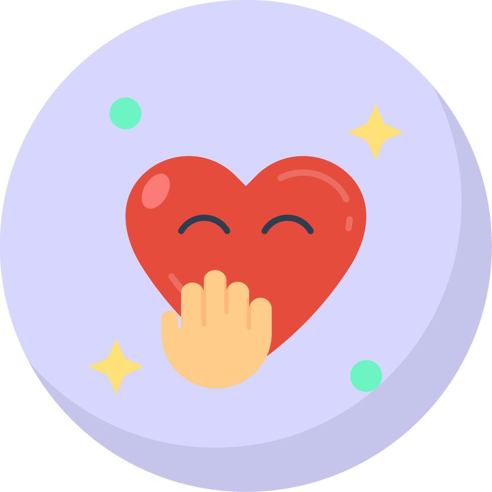 Blush Glyph Flat Bubble Icon vector