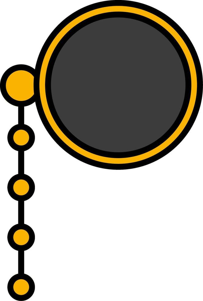 Monocle Line Filled Light Icon vector