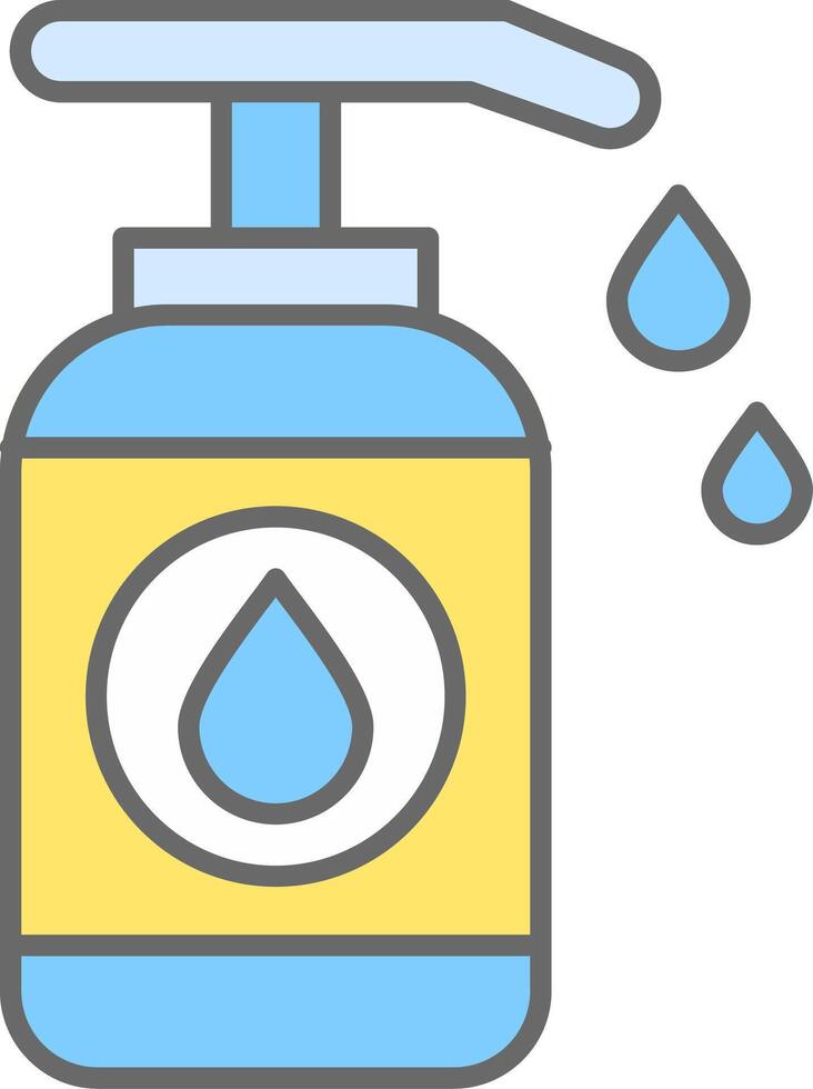 Lotion Line Filled Light Icon vector