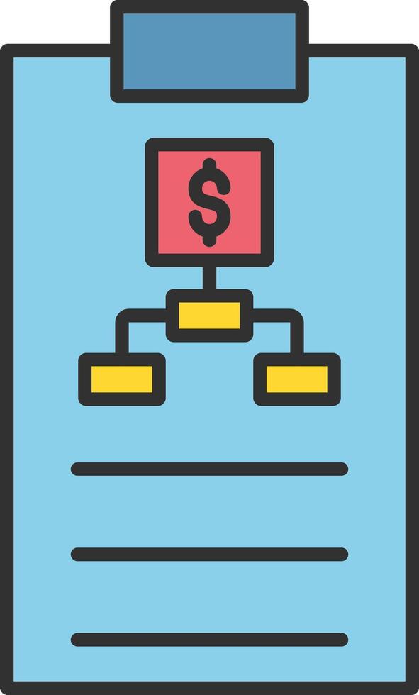 Planing Line Filled Light Icon vector