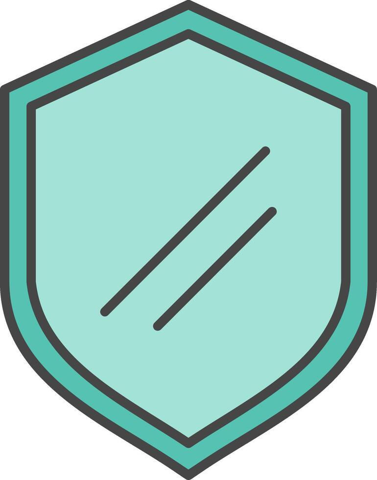 Shield Line Filled Light Icon vector