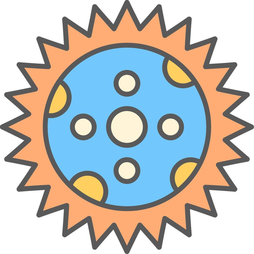Eclipse Line Filled Light Icon vector