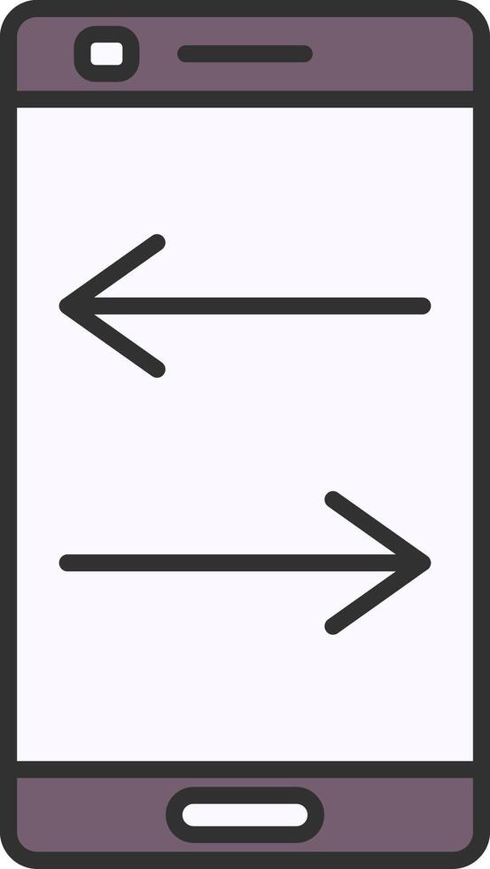 Transfer Line Filled Light Icon vector