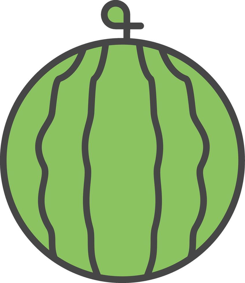 Watermelon Line Filled Light Icon vector