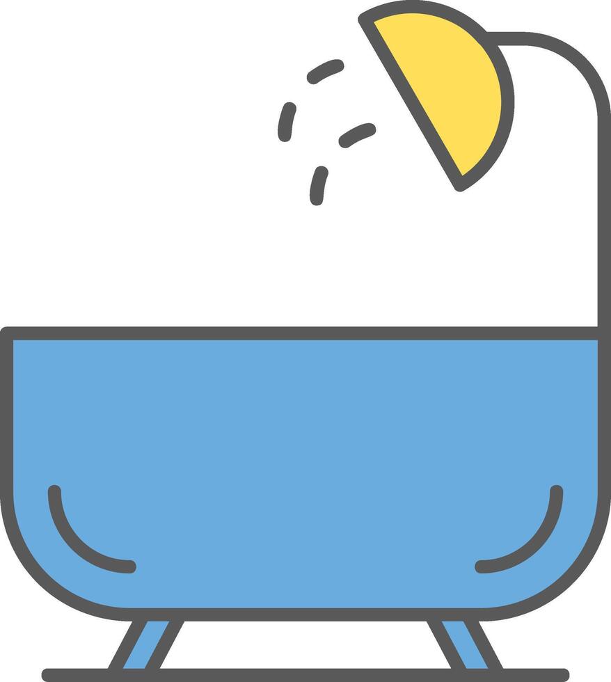 Shower Line Filled Light Icon vector