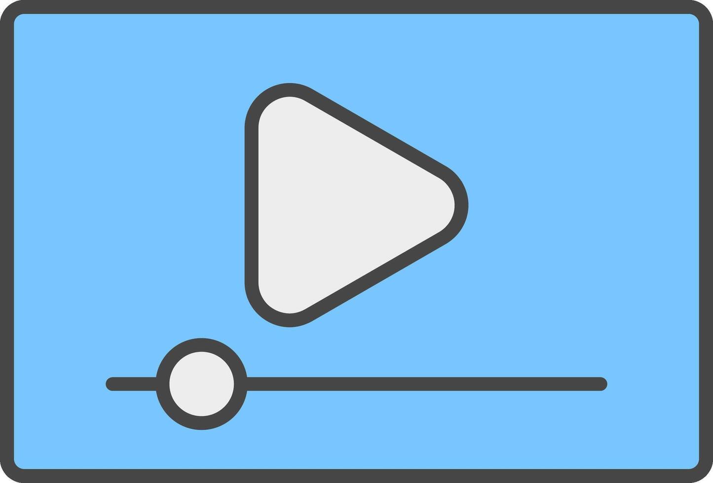 Video Line Filled Light Icon vector