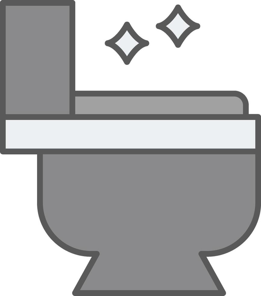 Toilet Line Filled Light Icon vector