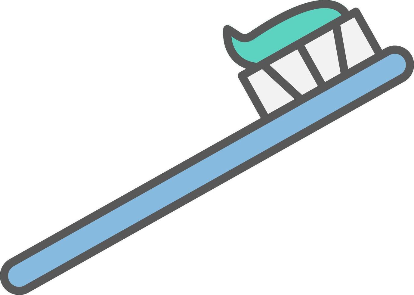 Toothbrush Line Filled Light Icon vector