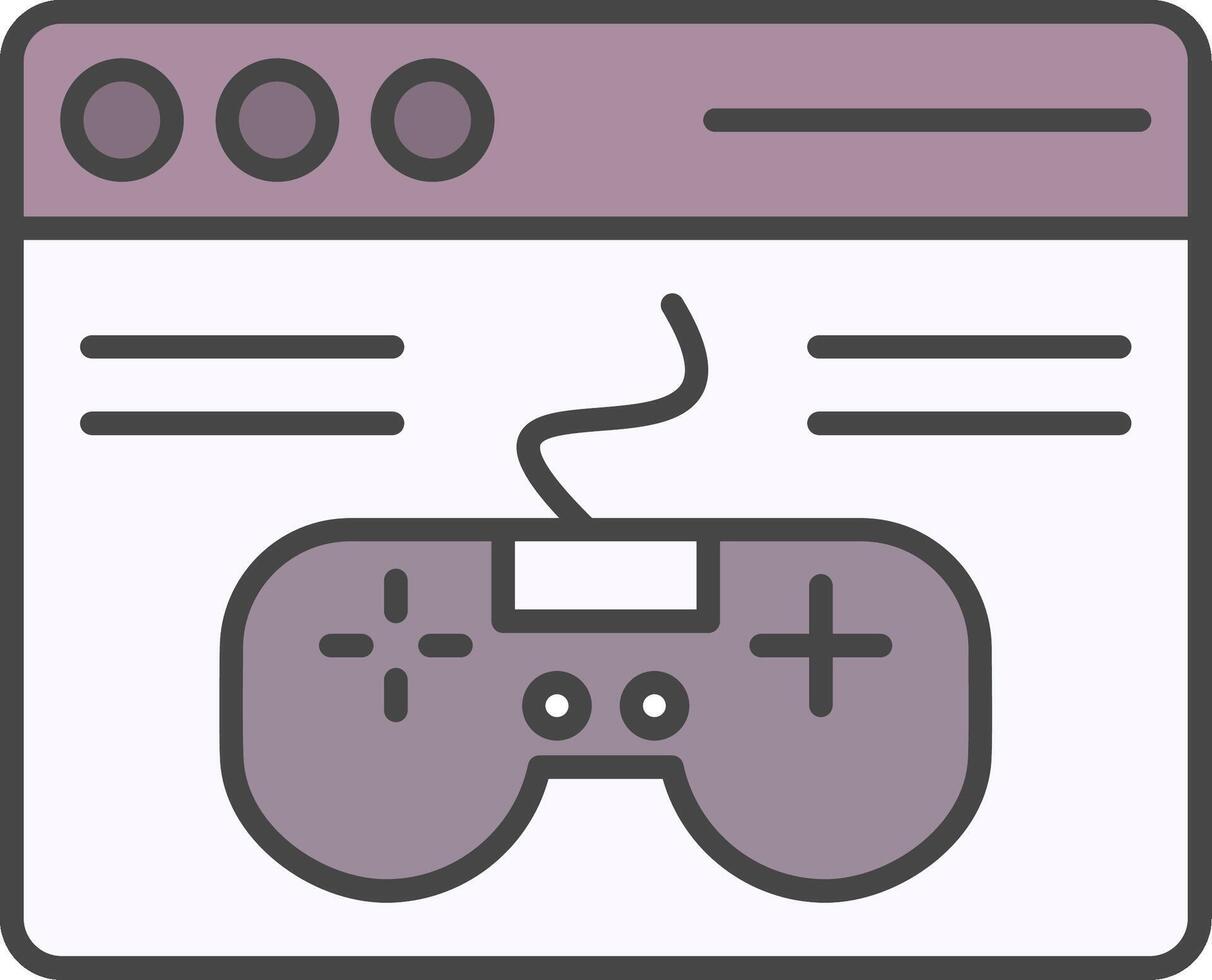 Videogame Line Filled Light Icon vector