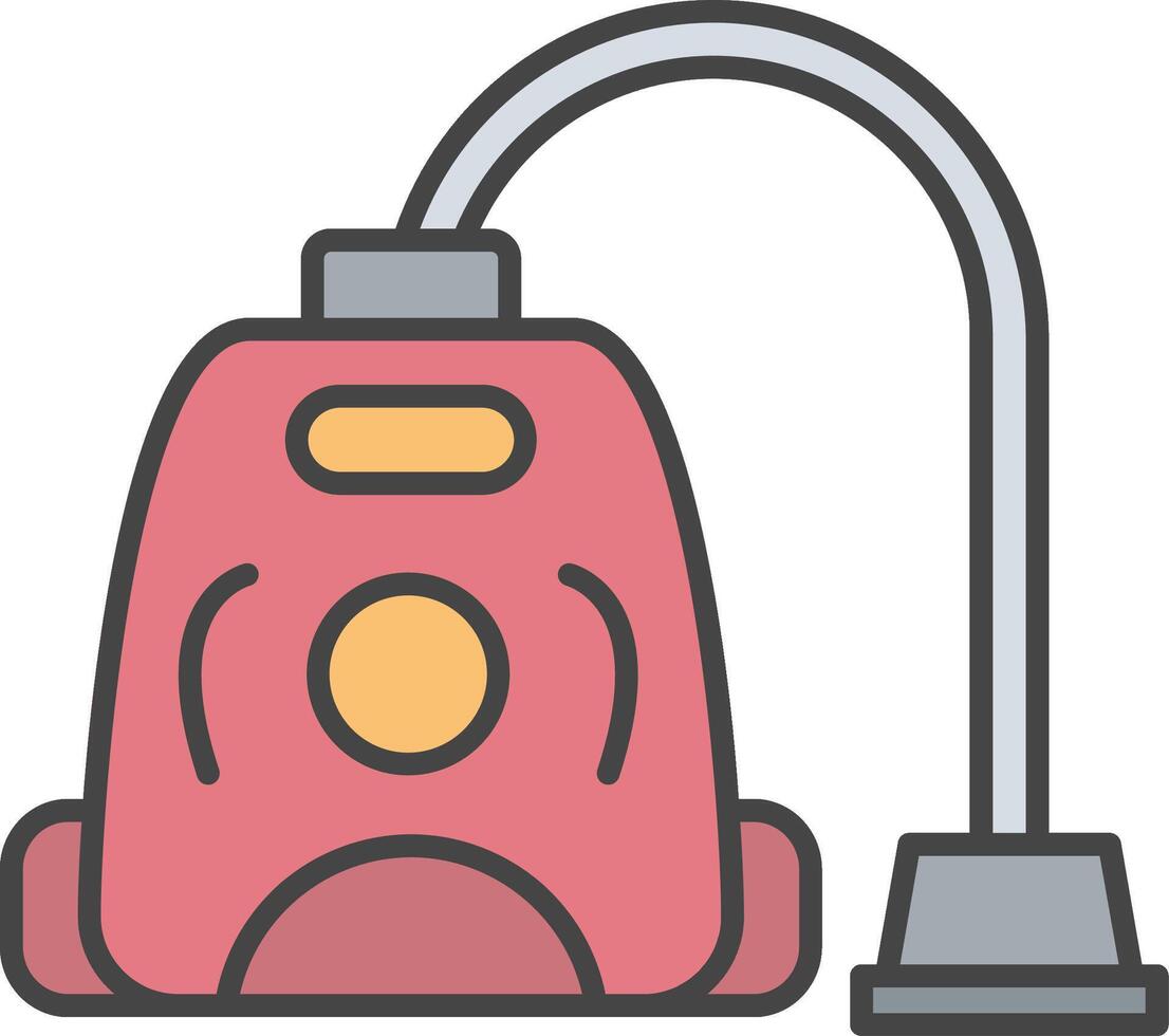 Vacuum Cleaner Line Filled Light Icon vector