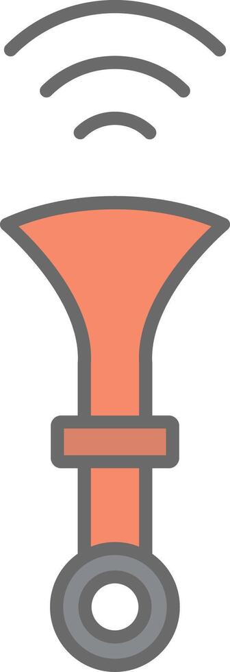 Horn Line Filled Light Icon vector