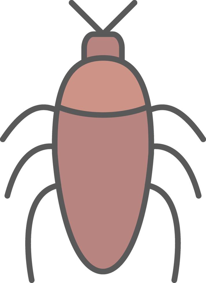 insecto línea lleno ligero icono vector