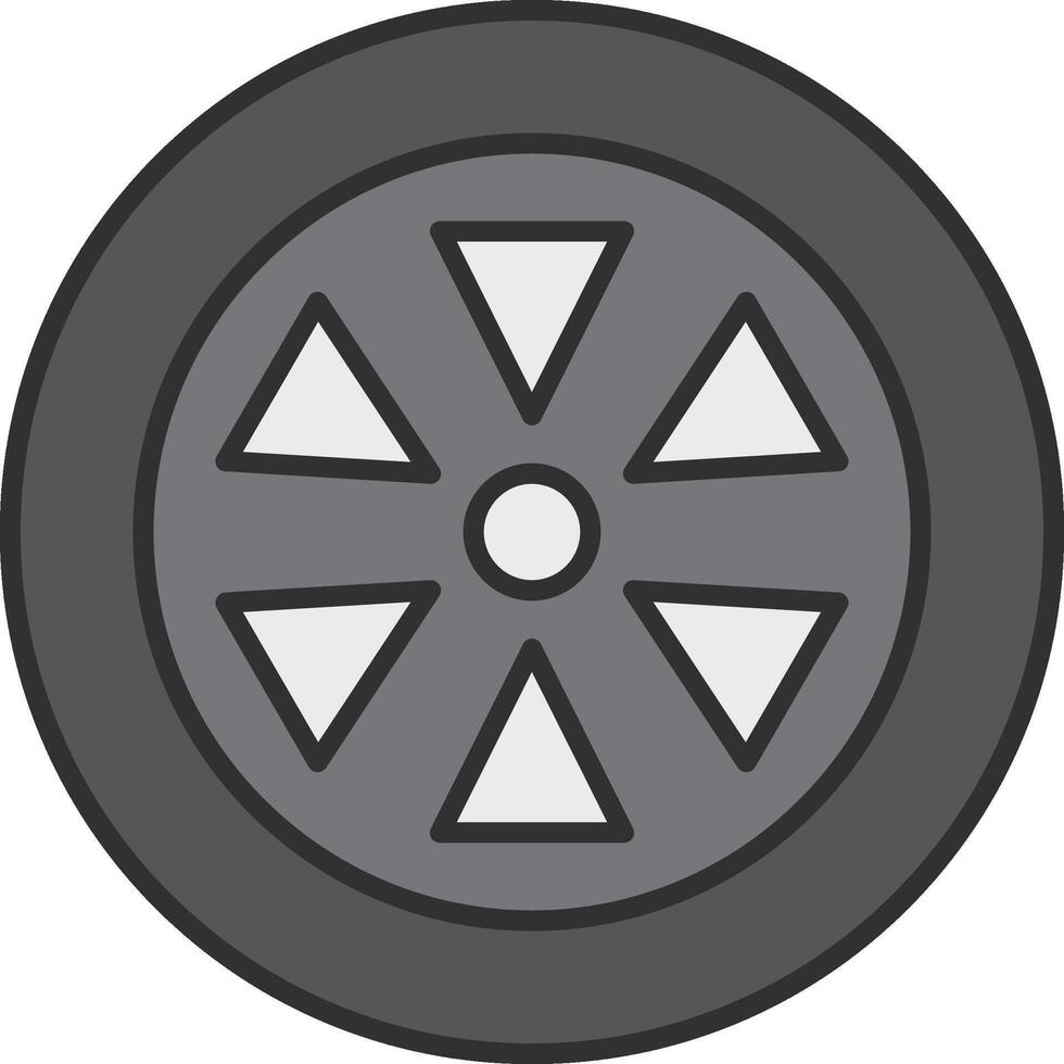 Wheel Line Filled Light Icon vector