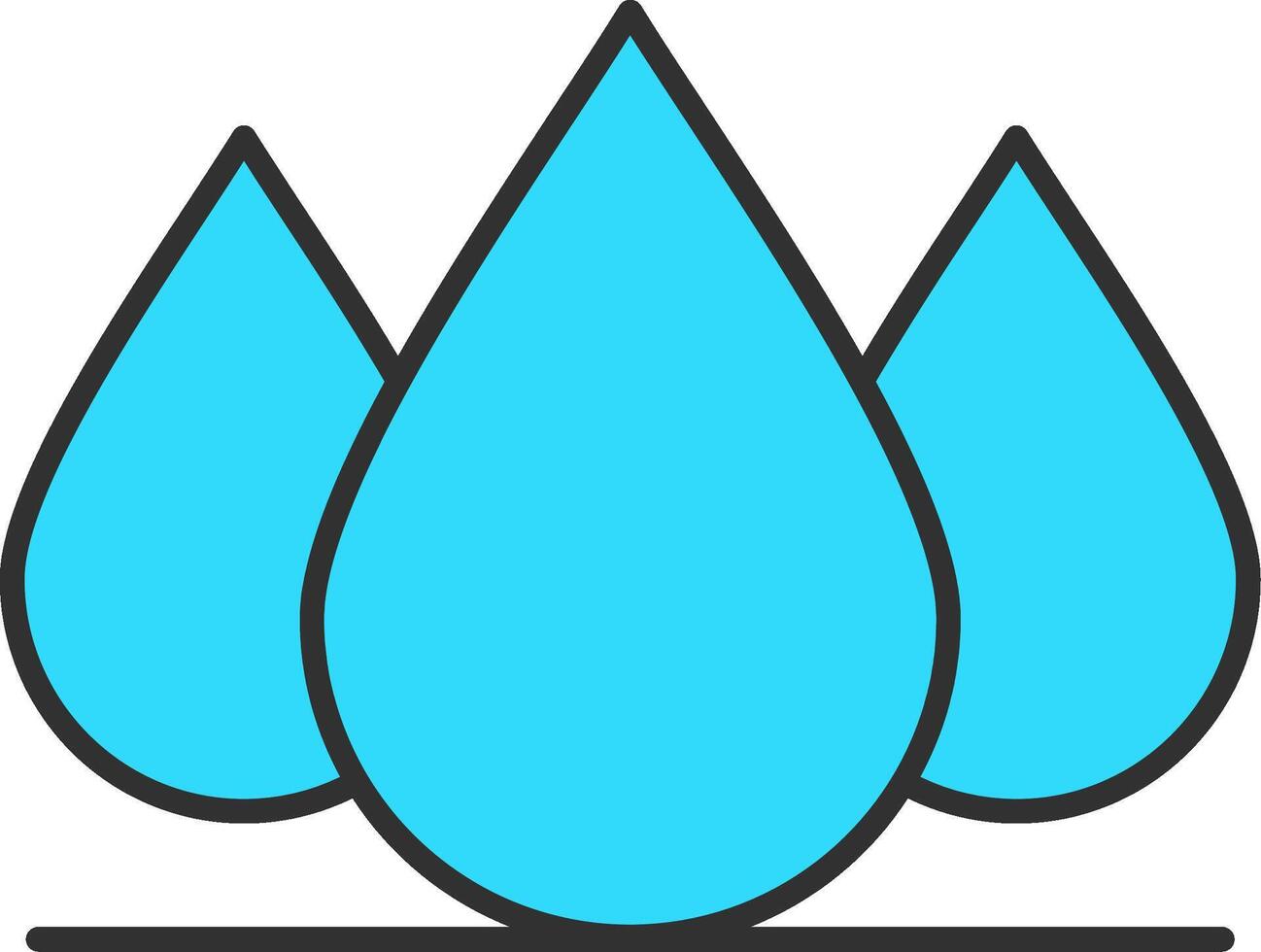 Water Drop Line Filled Light Icon vector