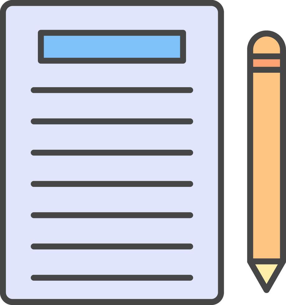 Notes Line Filled Light Icon vector