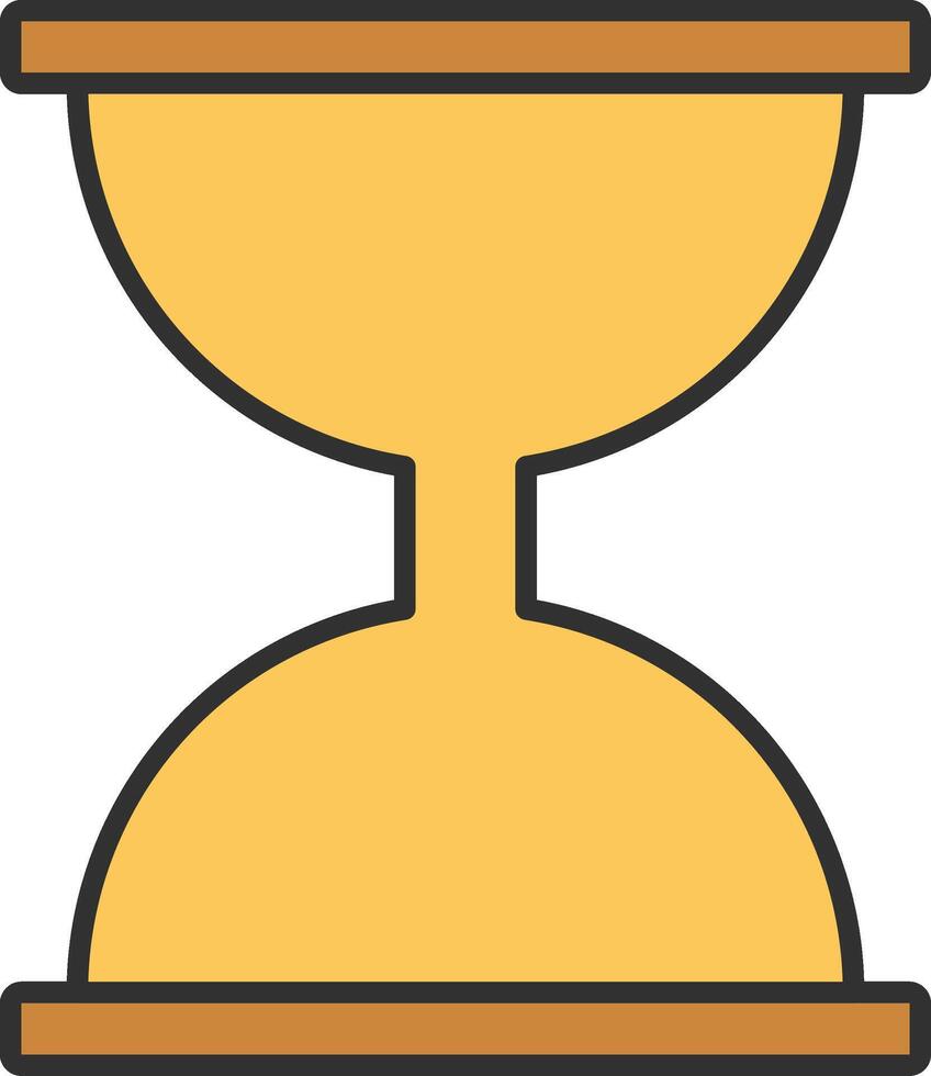 Hourglass Line Filled Light Icon vector