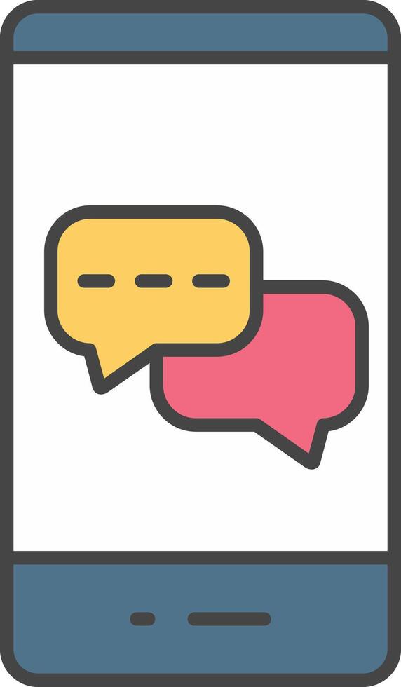 Messages Line Filled Light Icon vector