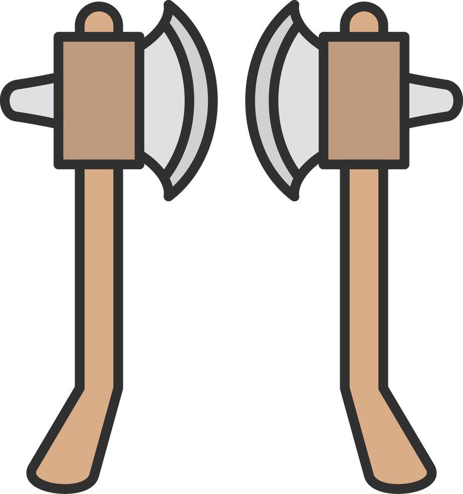 Axes Line Filled Light Icon vector