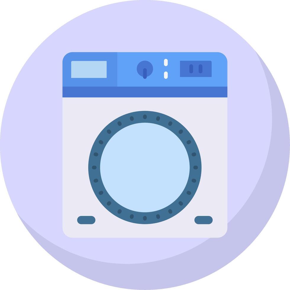 Laundry Glyph Flat Bubble Icon vector