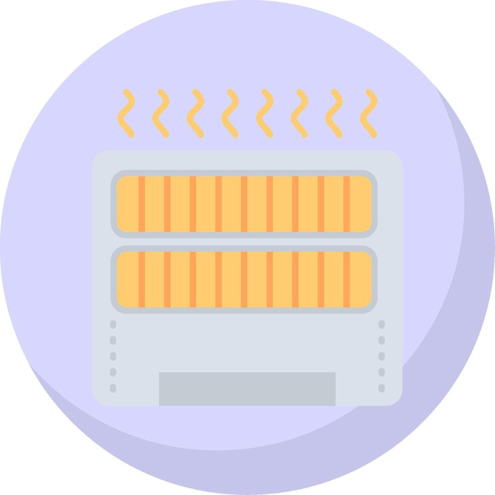 Heater Glyph Flat Bubble Icon vector