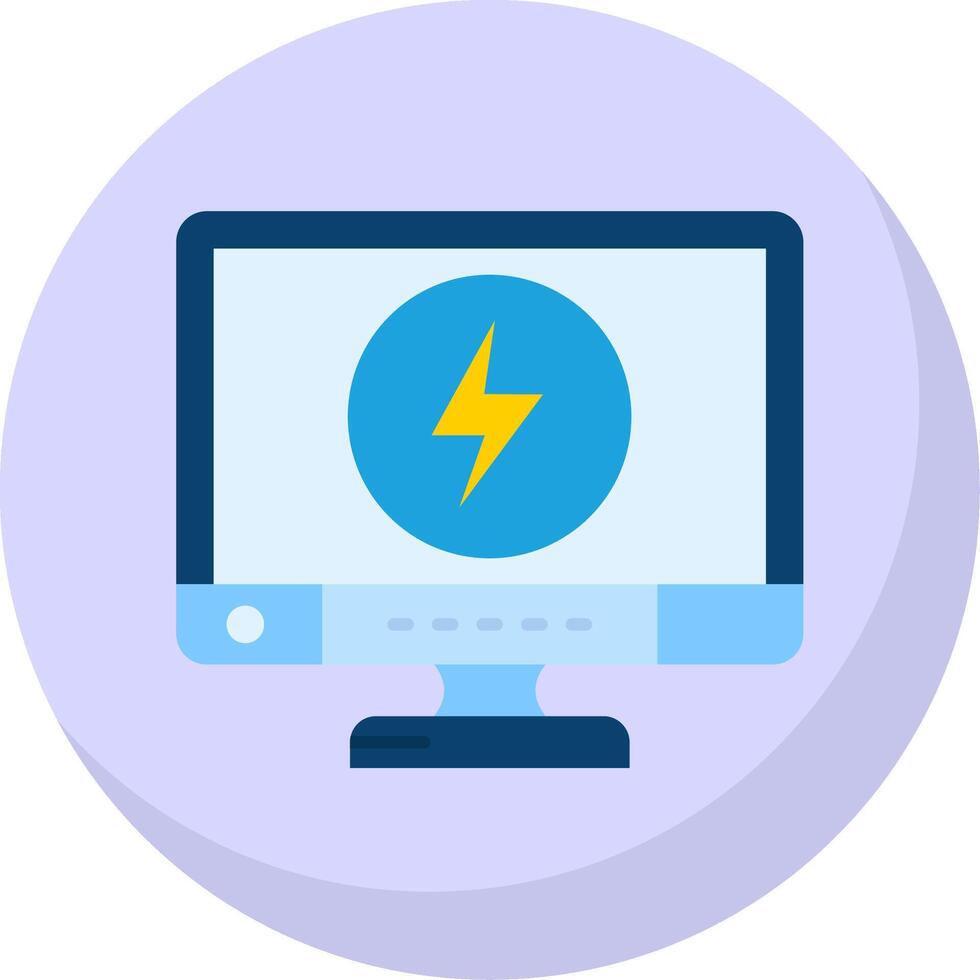 Energy Glyph Flat Bubble Icon vector