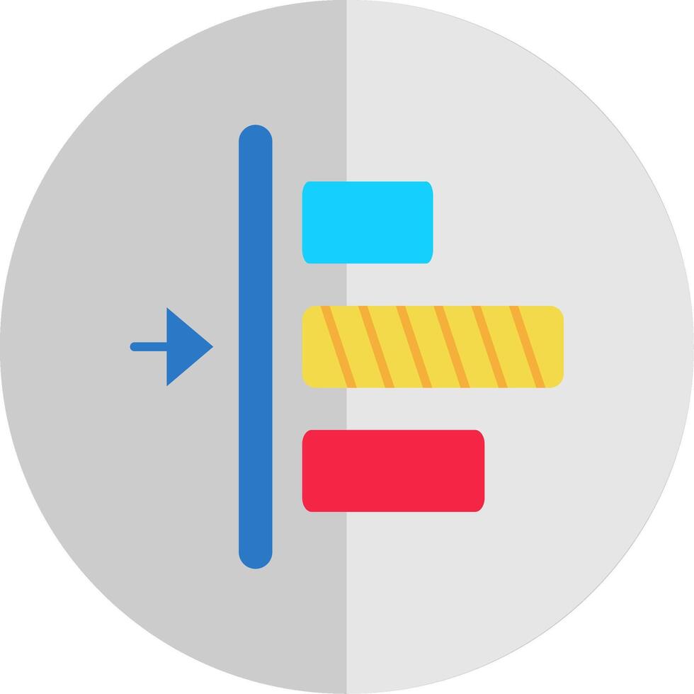 Left alignment Flat Scale Icon vector