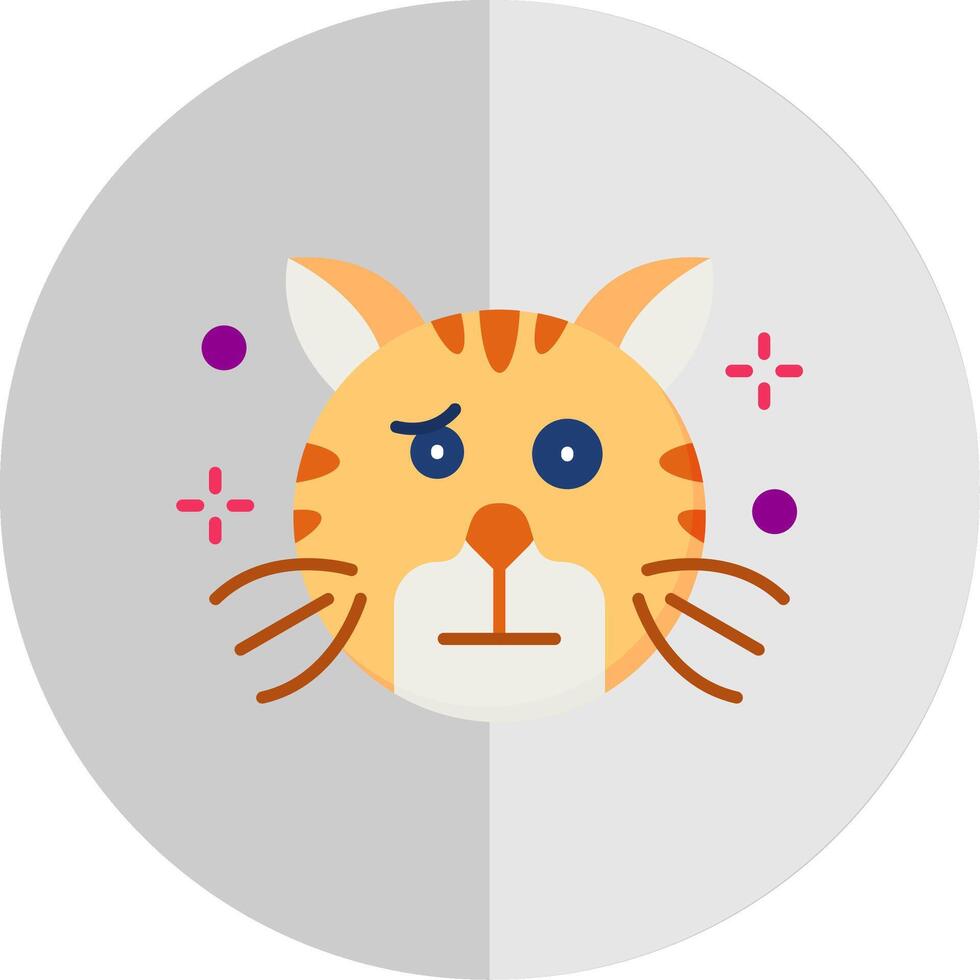 Confused Flat Scale Icon vector