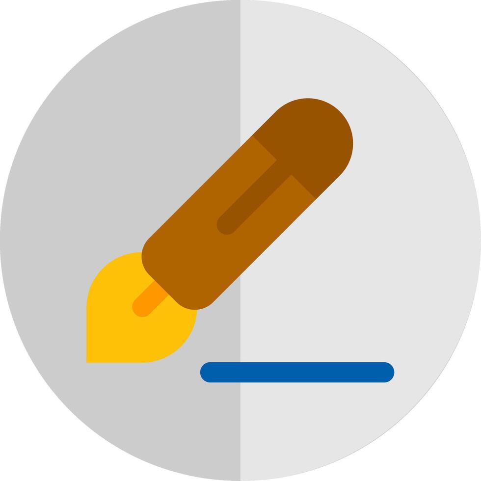 Pen 3 Flat Scale Icon vector