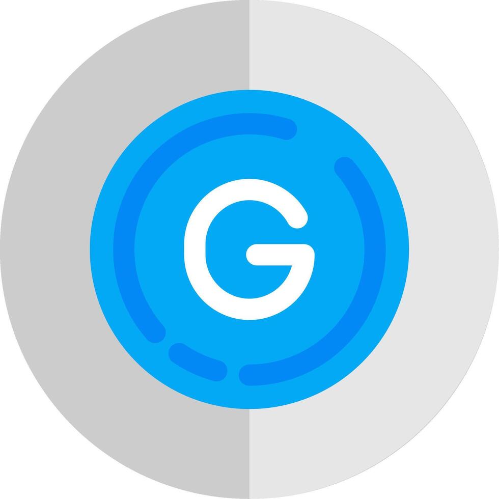 Letter g Flat Scale Icon vector