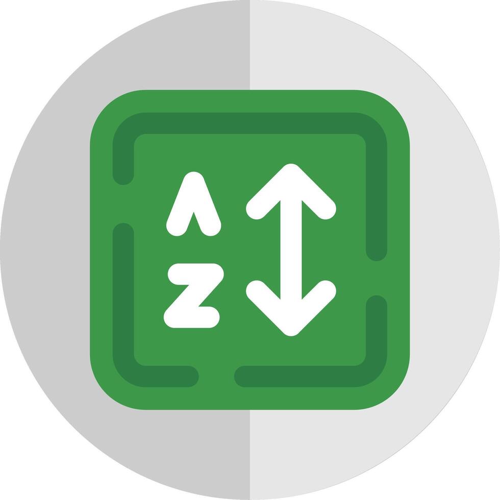 Alphabetical order Flat Scale Icon vector
