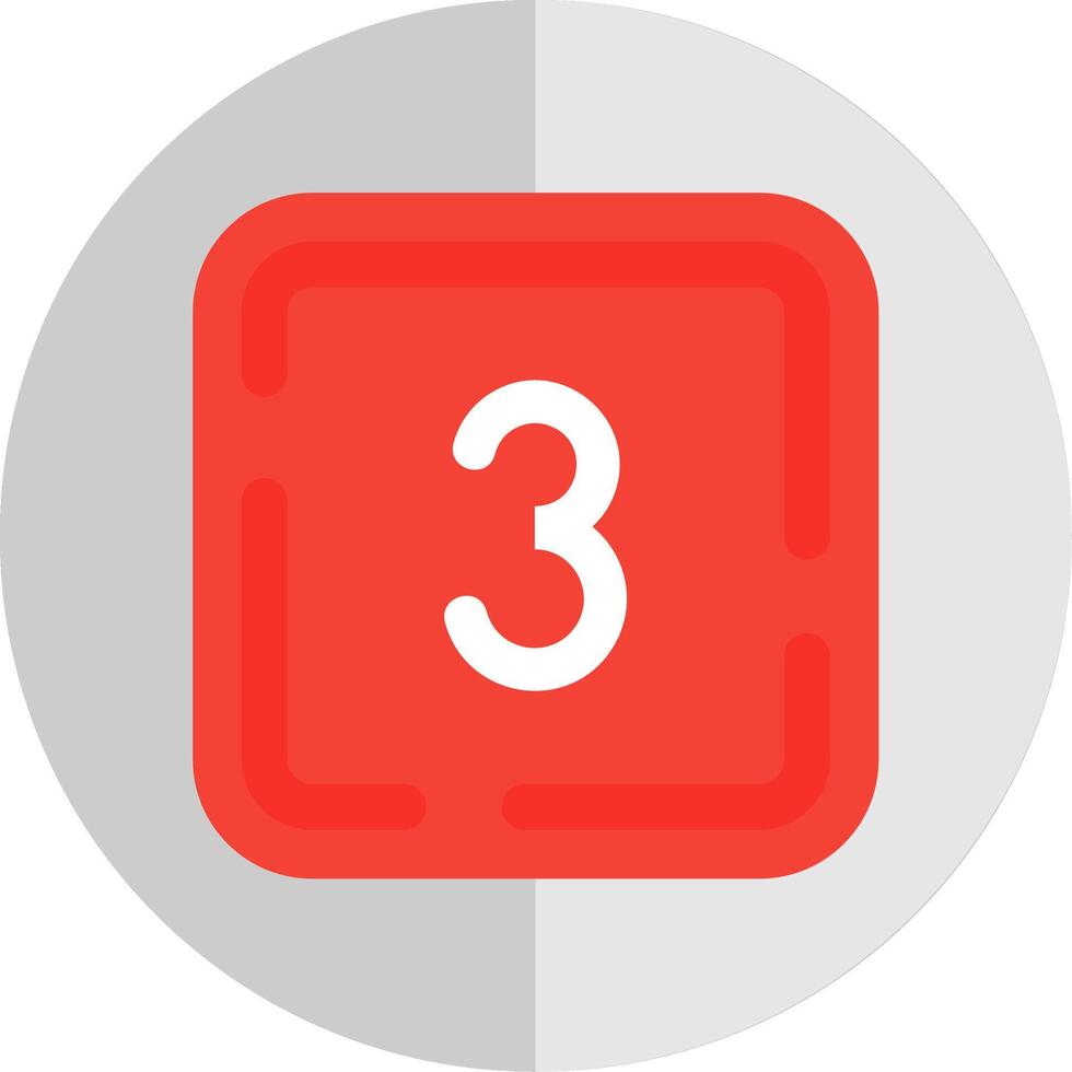 Three Flat Scale Icon vector