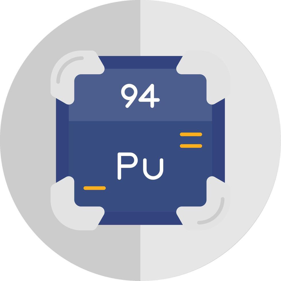 plutonio plano escala icono vector