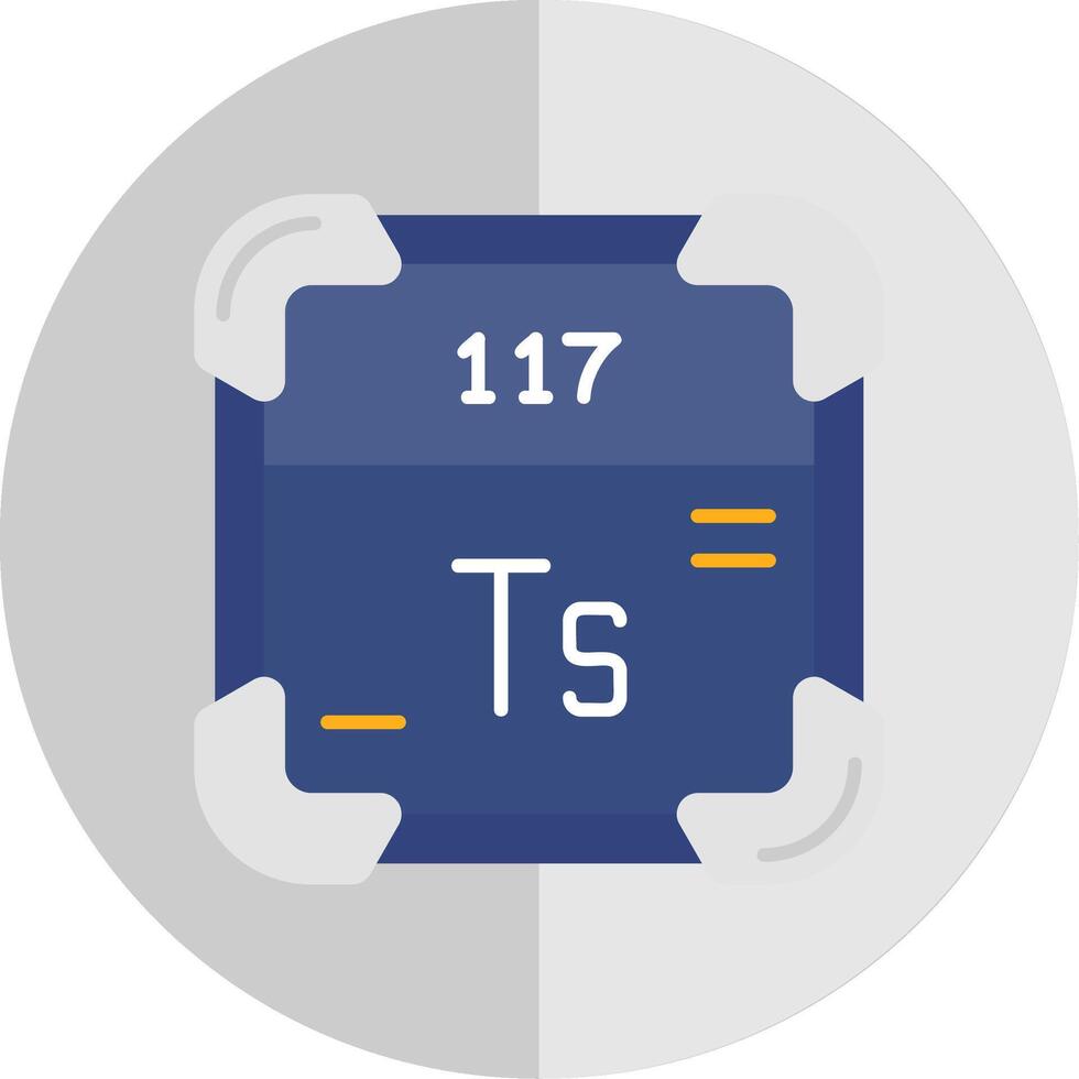 Tennessine Flat Scale Icon vector