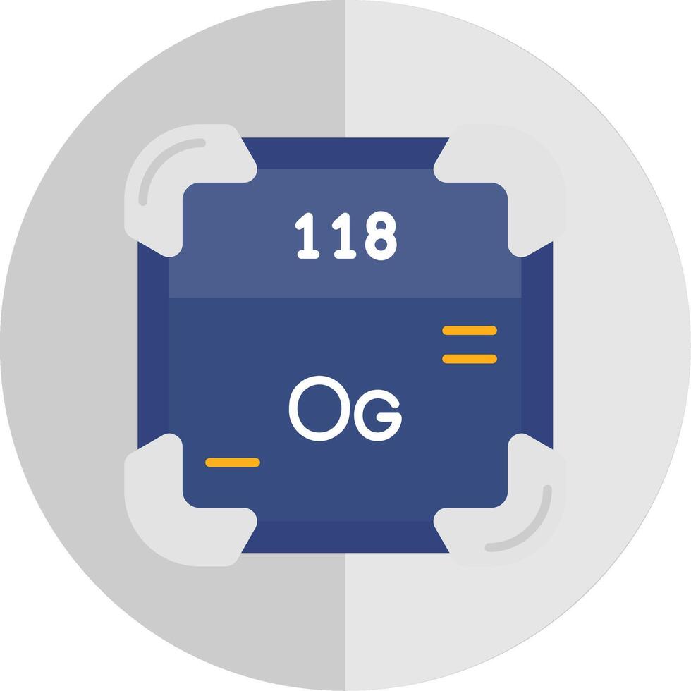 Oganesson Flat Scale Icon vector