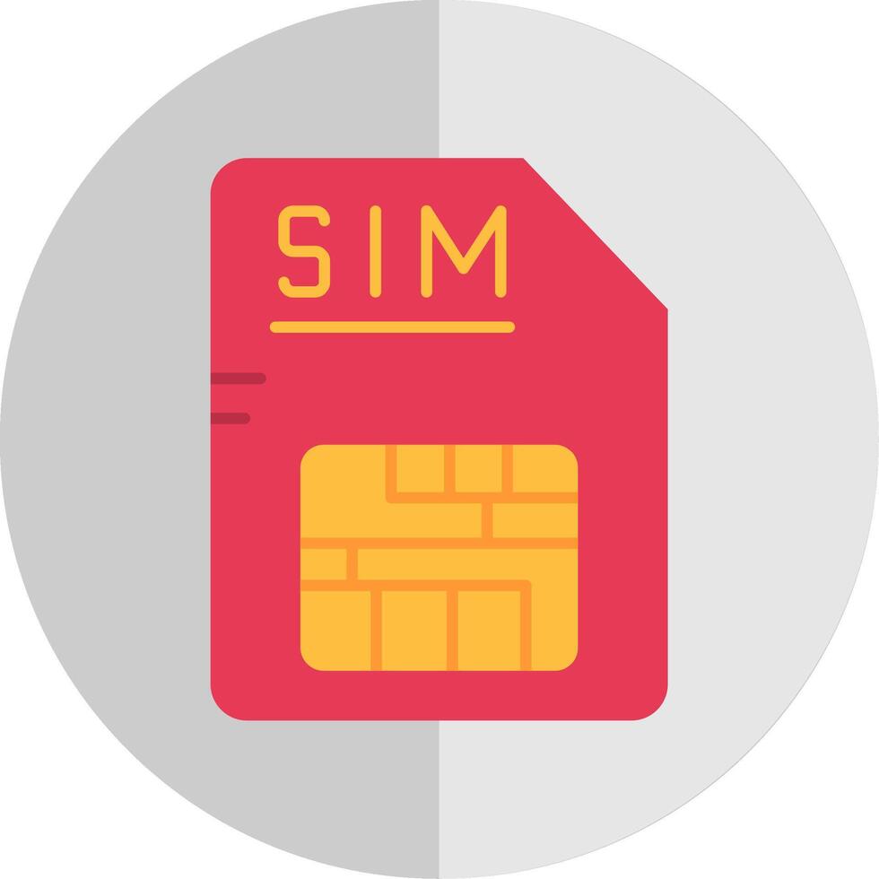 Sim Flat Scale Icon vector