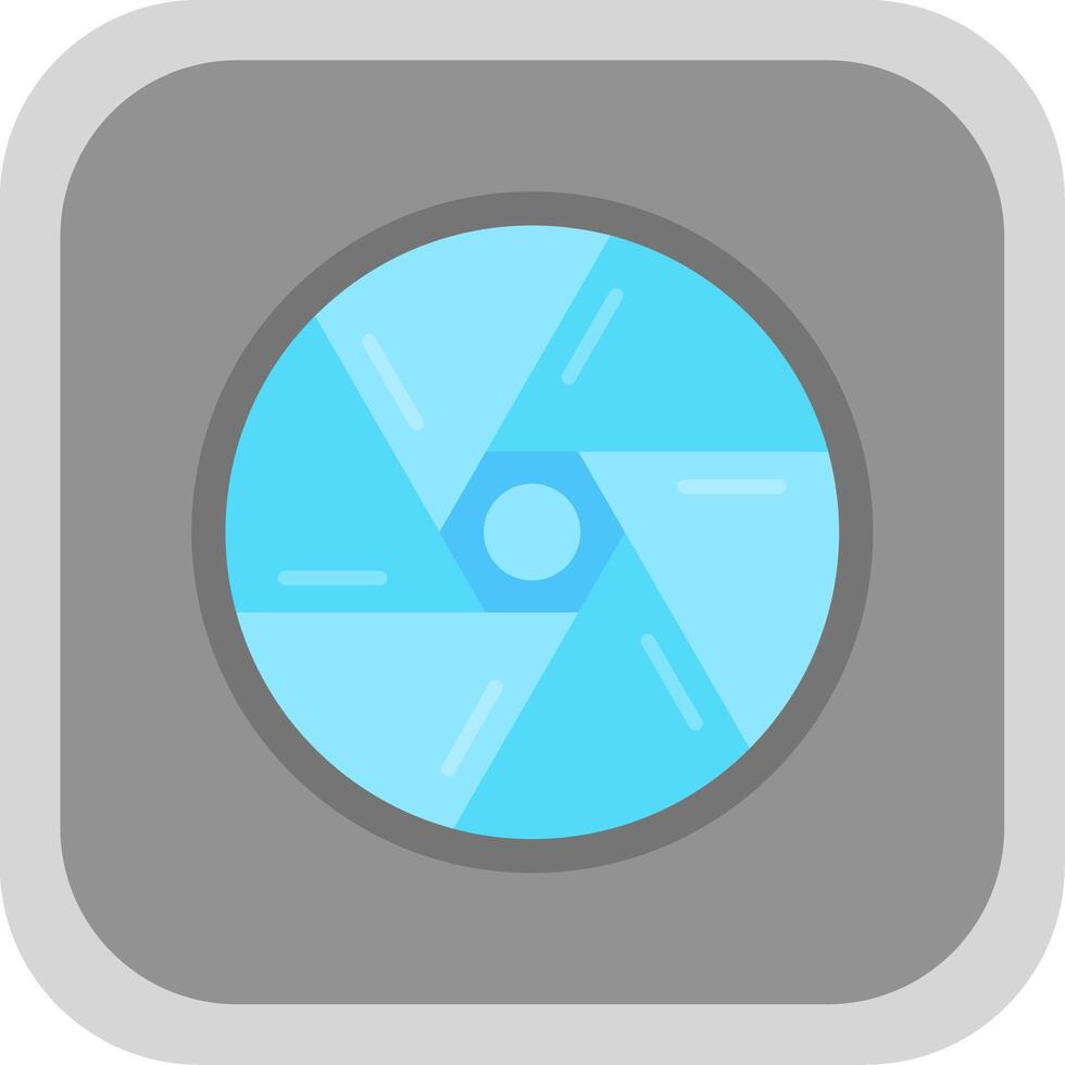 Shutter Flat Round Corner Icon vector