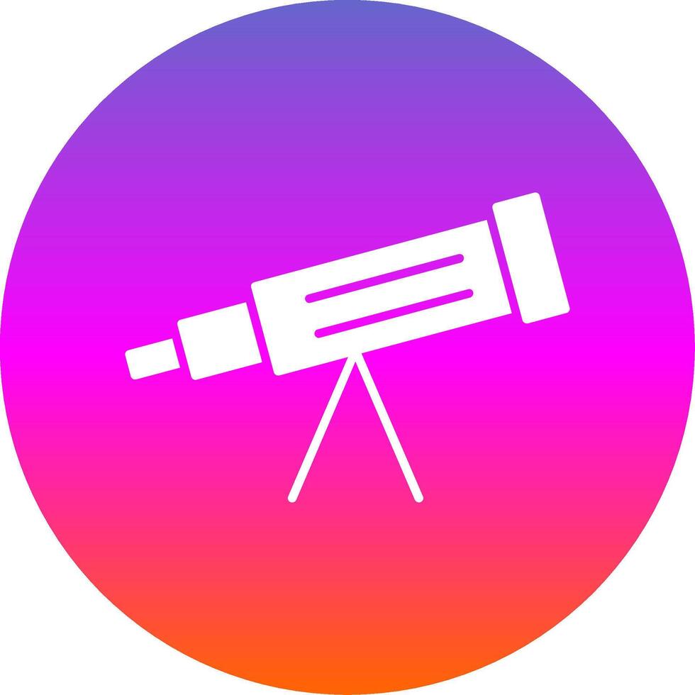 Telescope Glyph Gradient Circle Icon vector