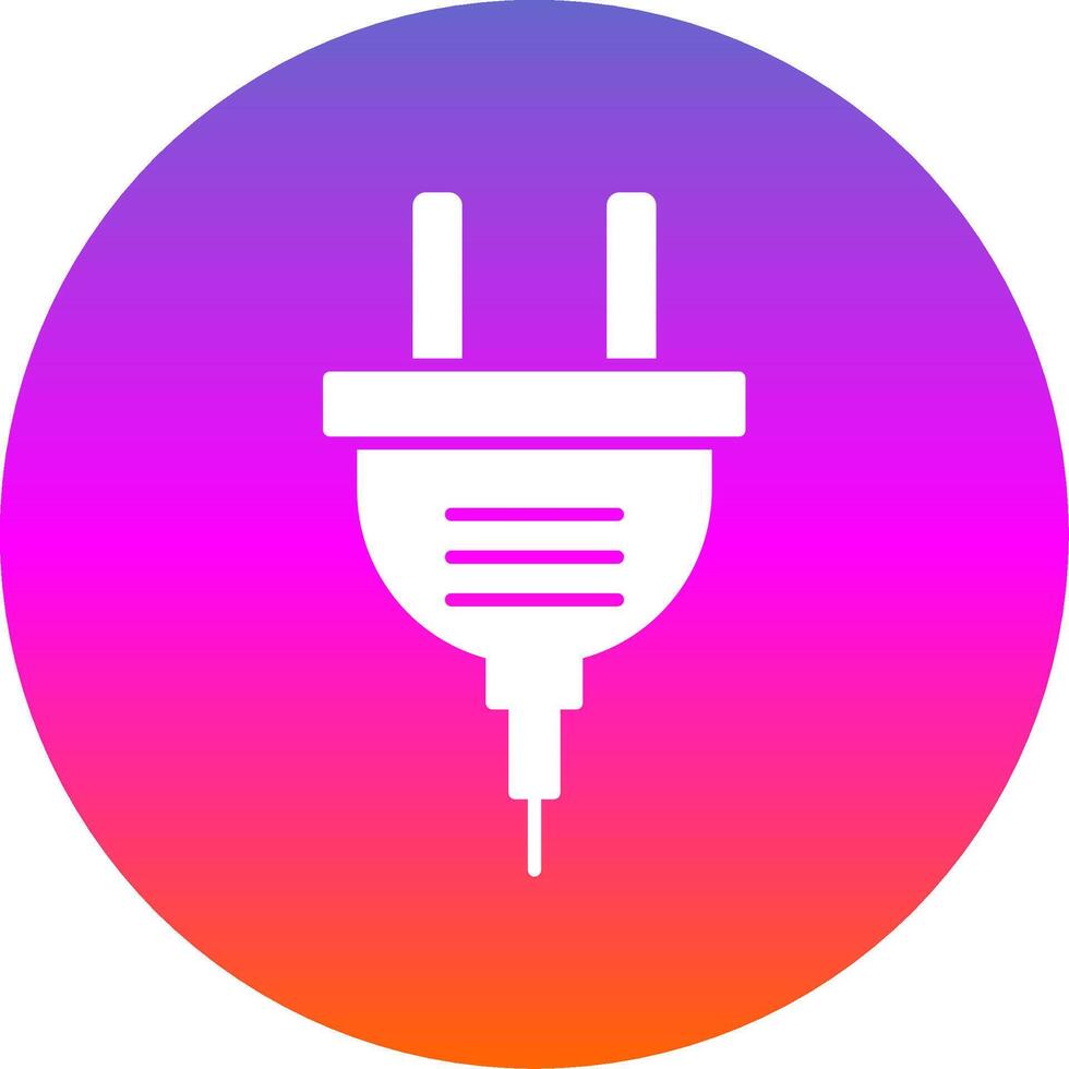 Power Plug Glyph Gradient Circle Icon vector