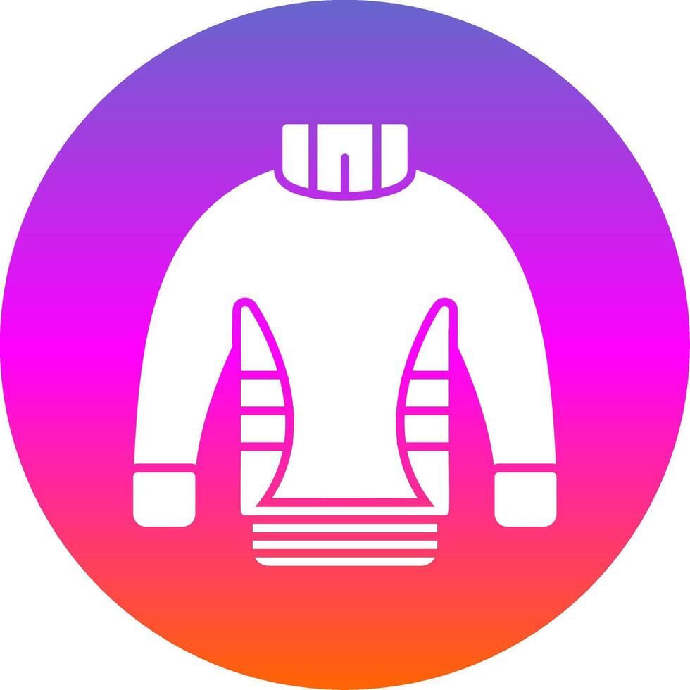 Sweater Glyph Gradient Circle Icon vector