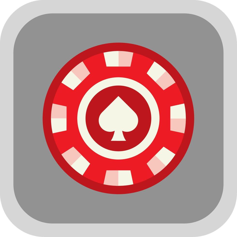 Chip Flat Round Corner Icon vector