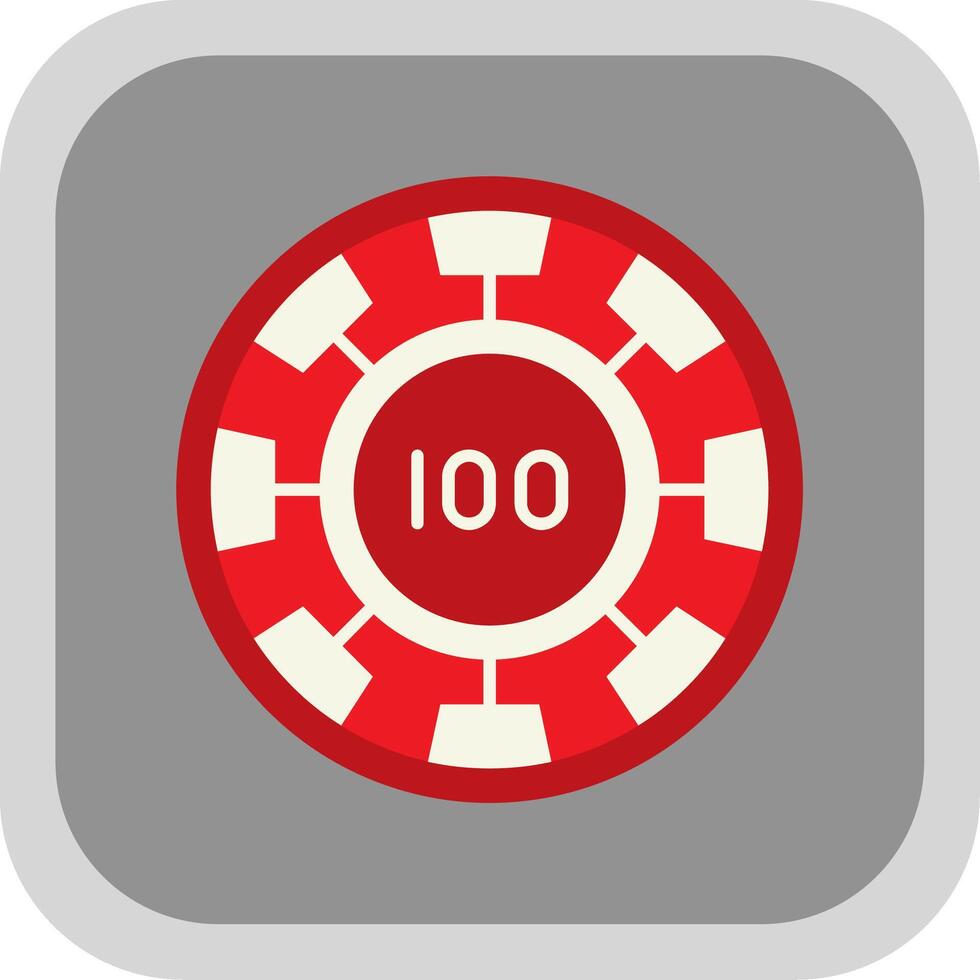 Chip Flat Round Corner Icon vector
