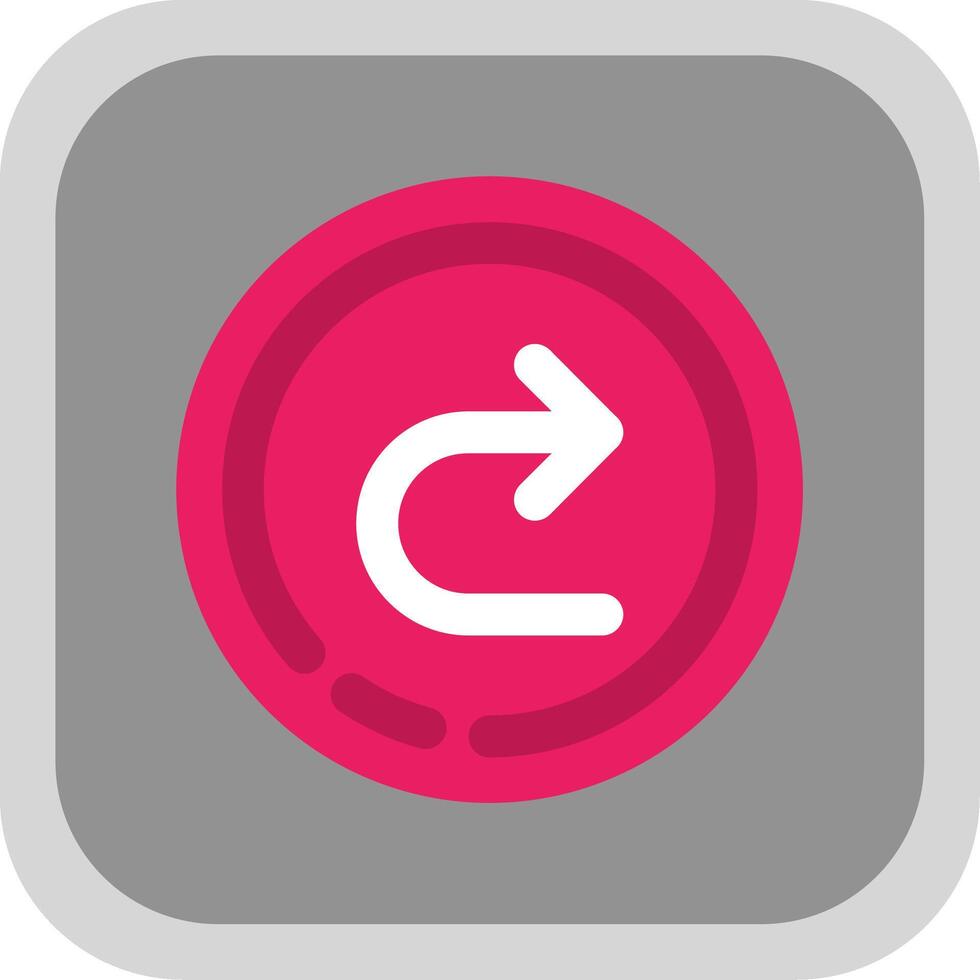 Forward Flat Round Corner Icon vector