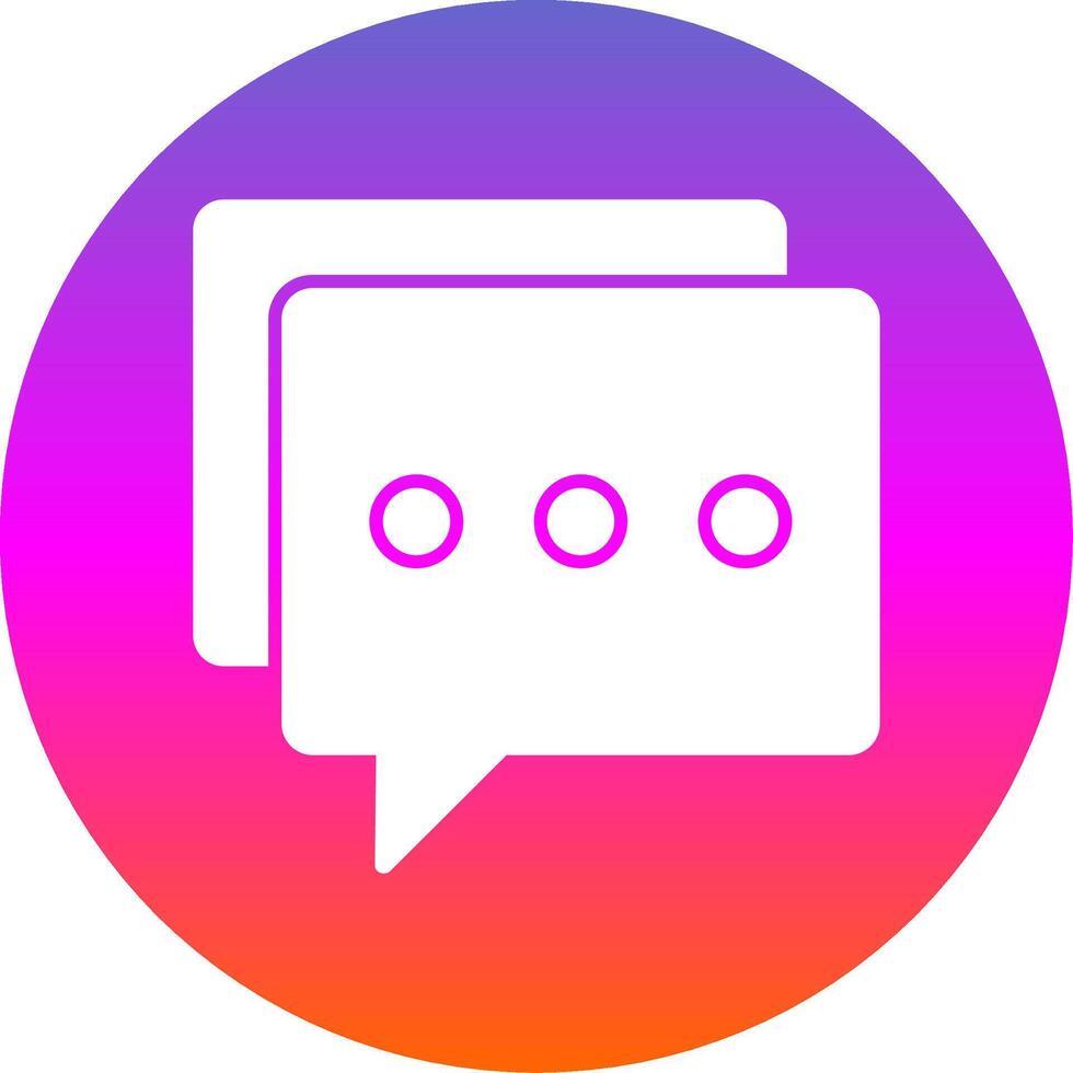 Chat Glyph Gradient Circle Icon vector