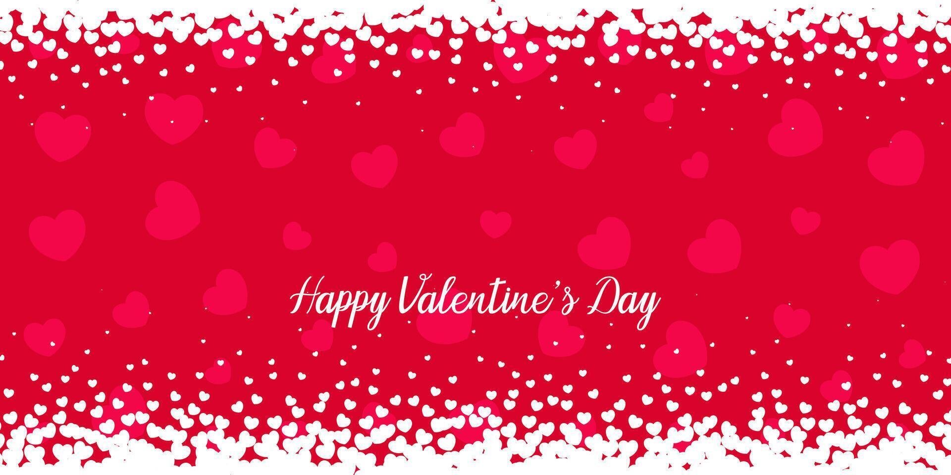 Banner for Valentines Day with hearts design vector