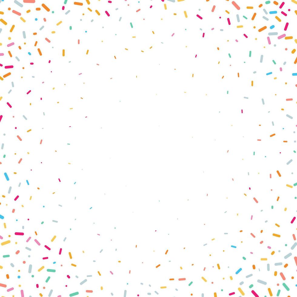 celebration background with a colourful confetti border design vector