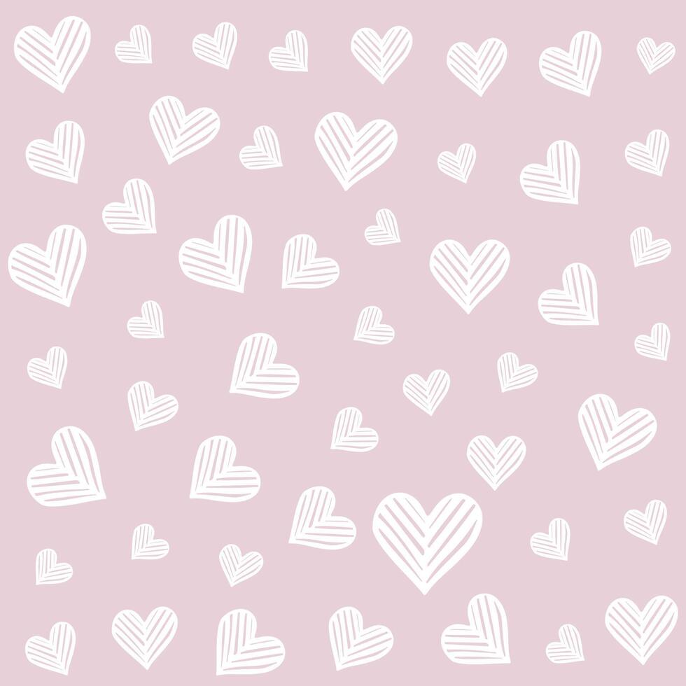 Valentines Day background with decorative heart pattern vector