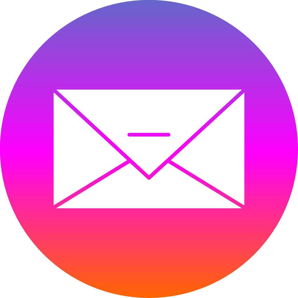 Email Glyph Gradient Circle Icon vector